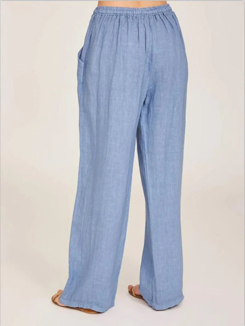 Large Loose Cotton Hemp Casual Pants