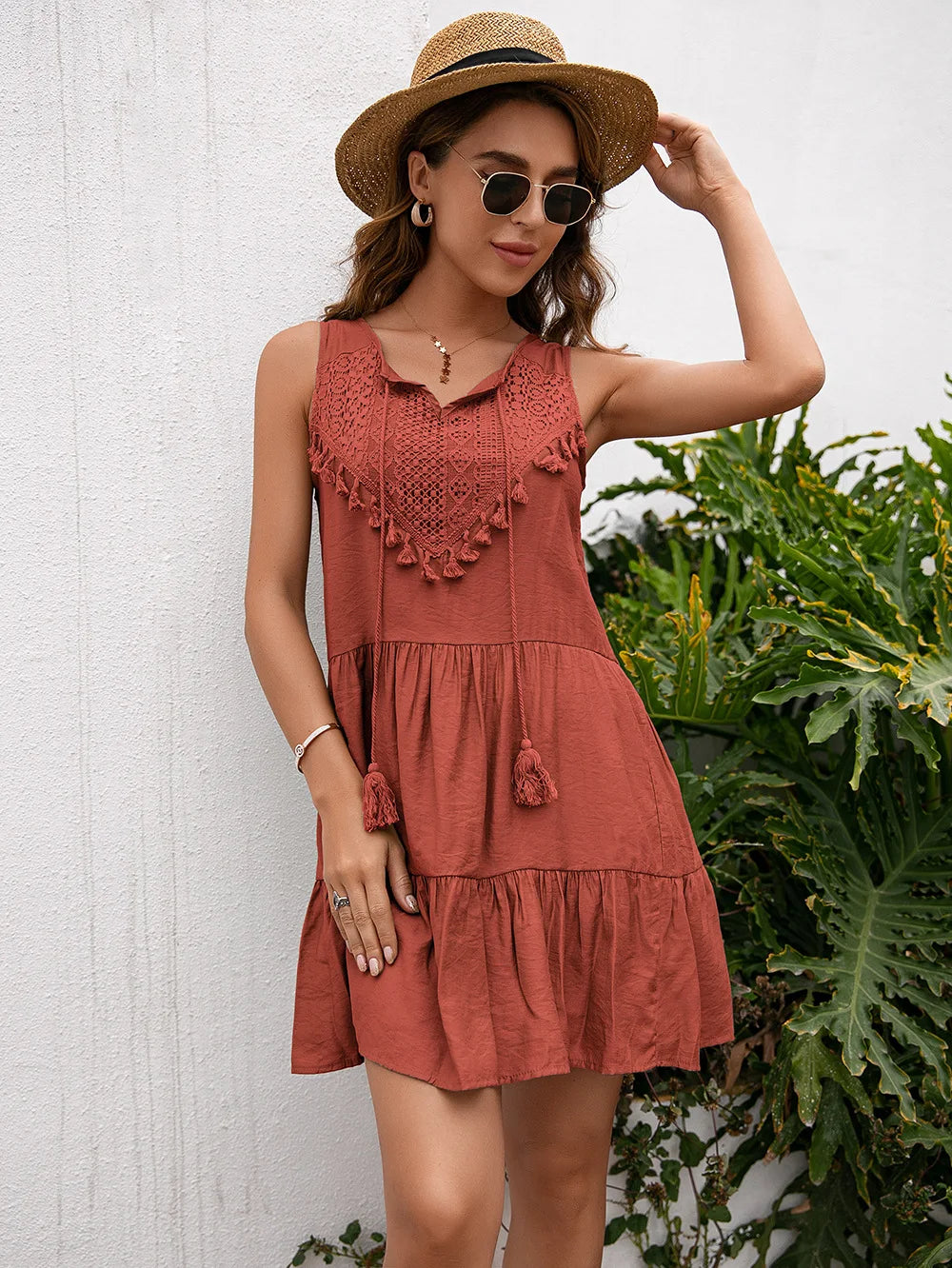 High Waist Sleeveless Short Mini Dress Vestido de Mujer