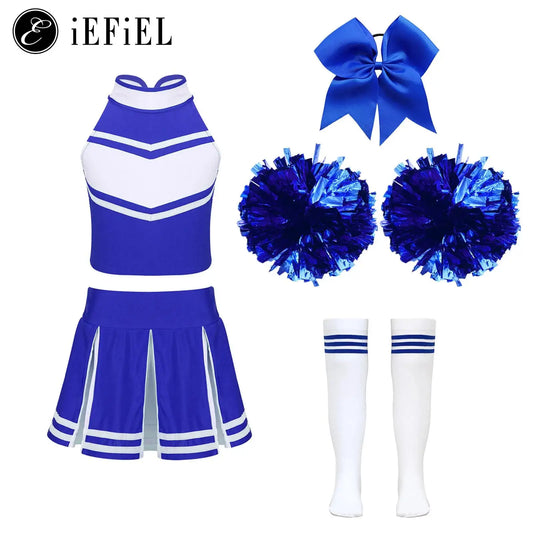Girls Cheerleader Costumes Outfit