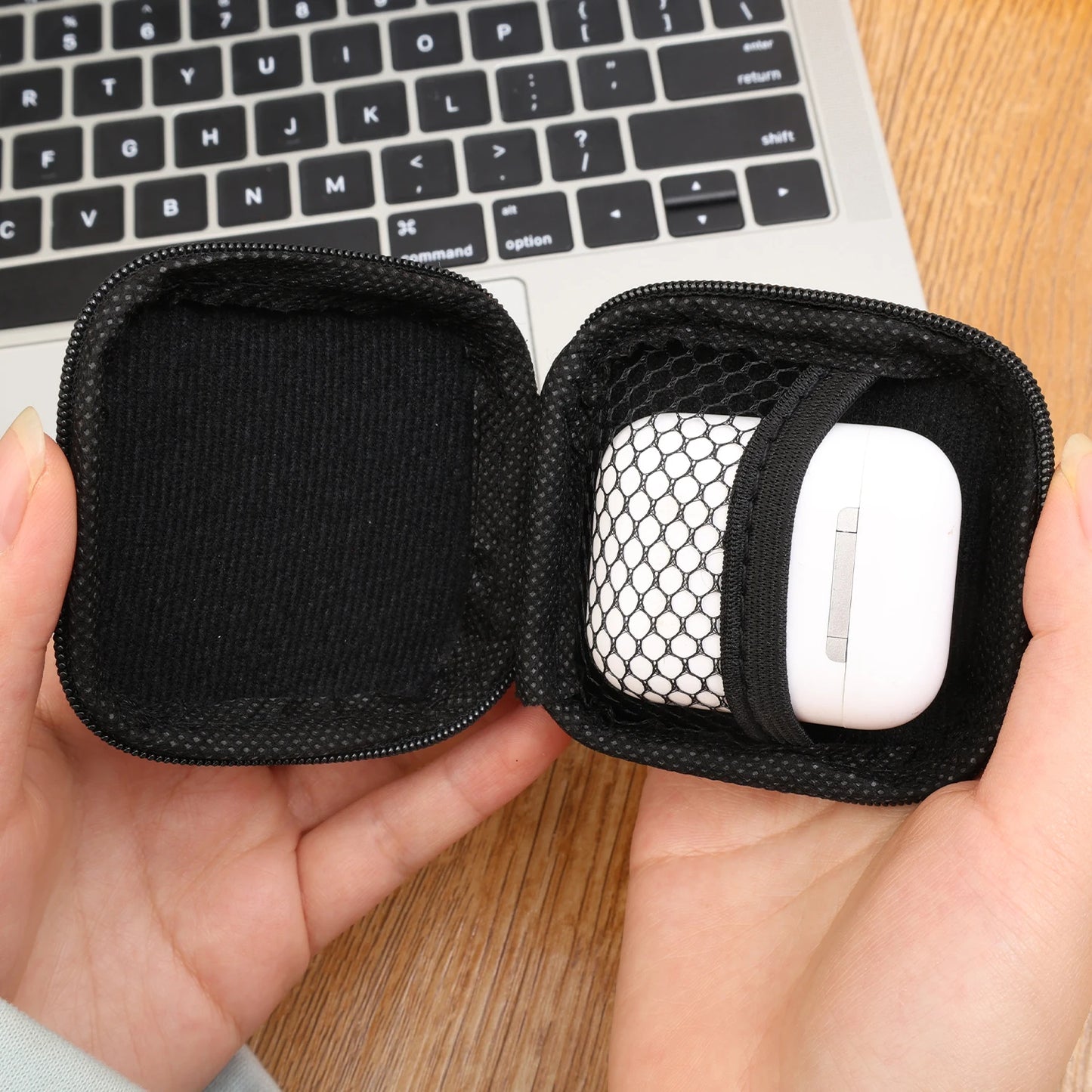 Leather EVA Digital Accessories Storage Bag