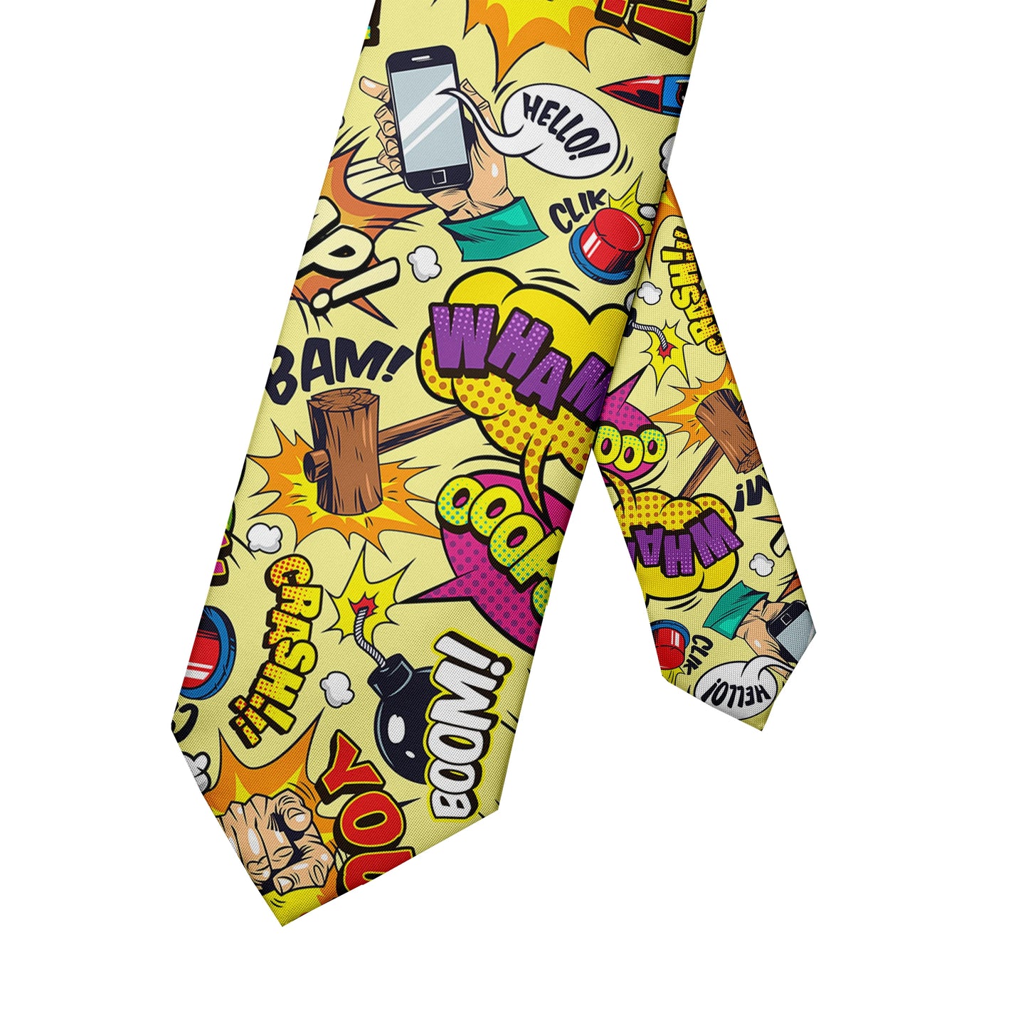 Cartoon printed tie men's casual fashion