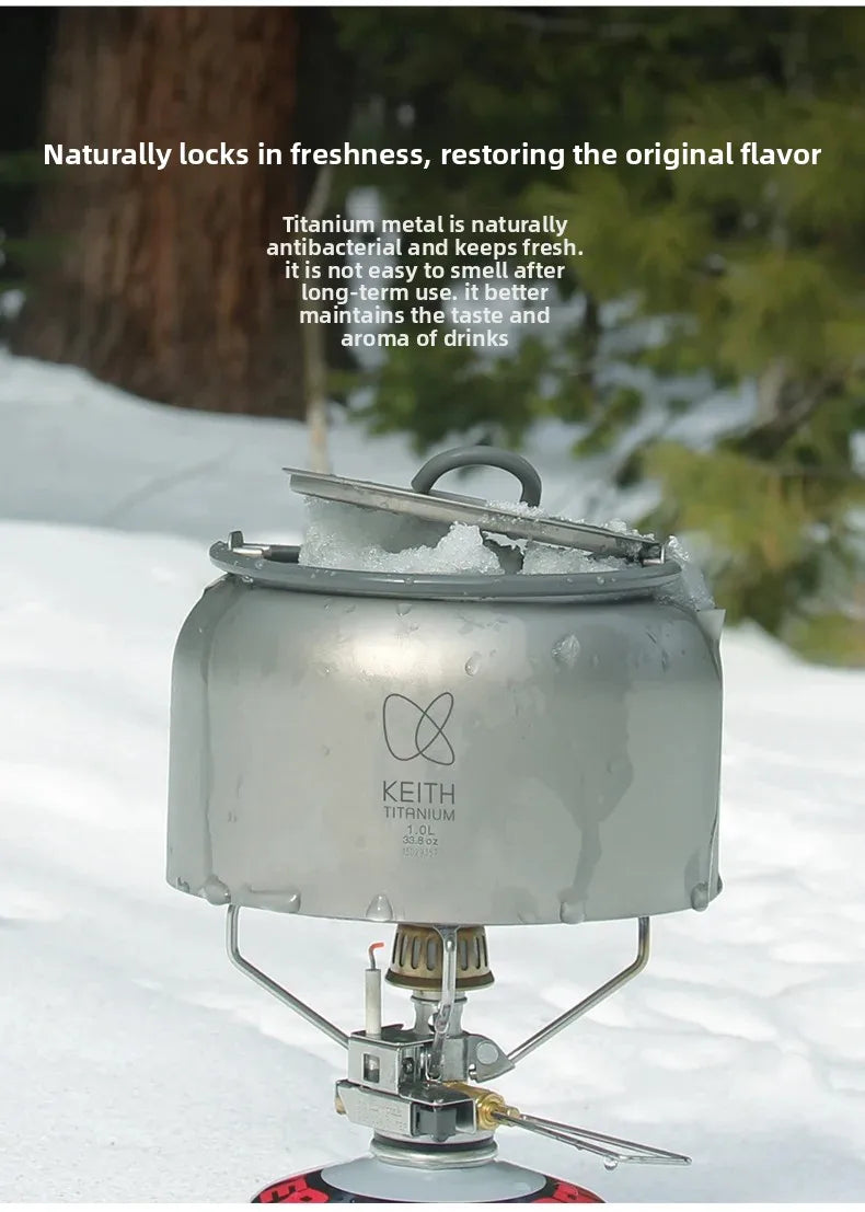 Keith Titanium Kettle with Folding Handle