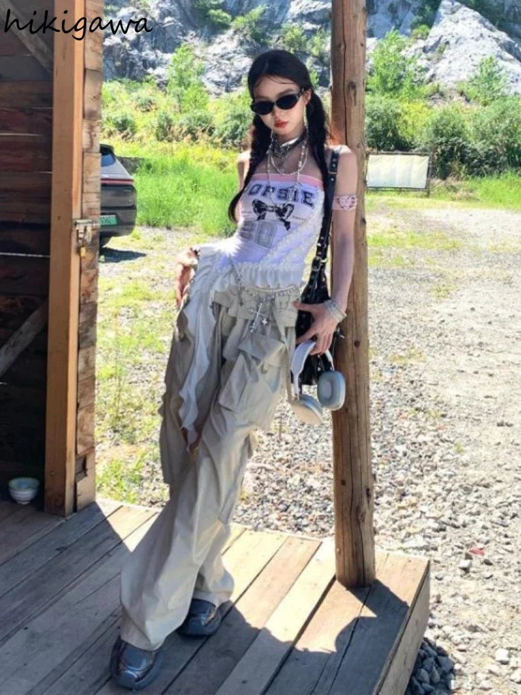 Vest Fashion Irregular Summer Camis Y2k Tops