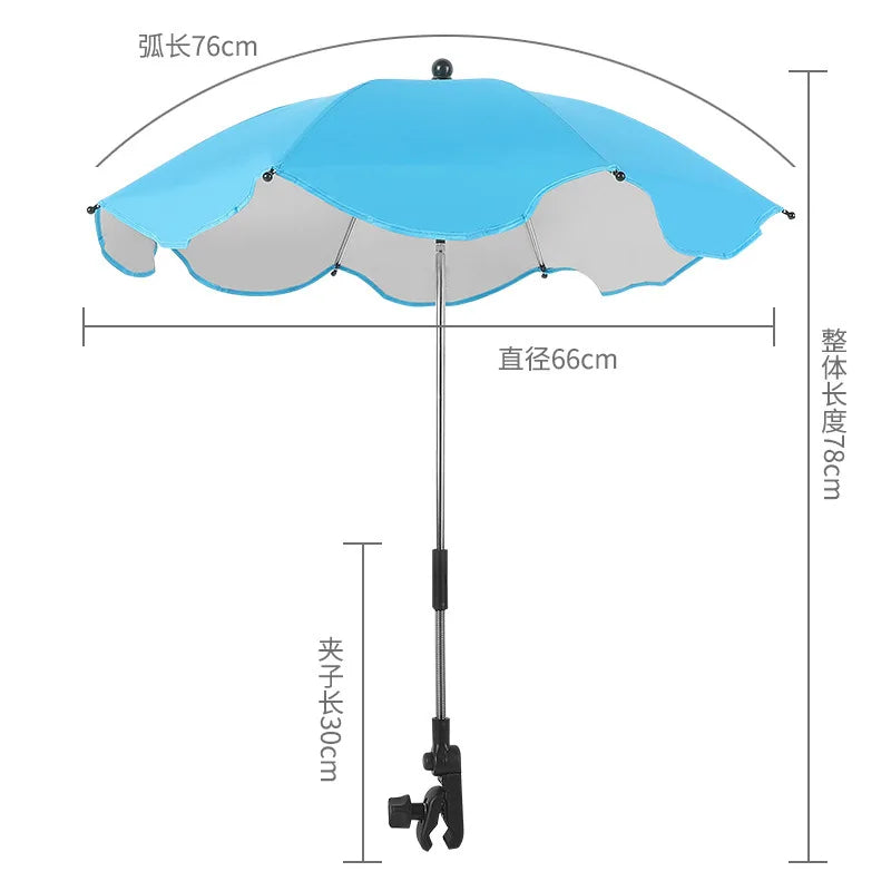 Adjustable Shade Umbrella Uv Sunshade For Stroller Accessories
