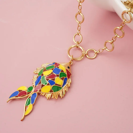 Necklace Fish pendant Aesthetics Jewelry Birthday Present Stainless Steel