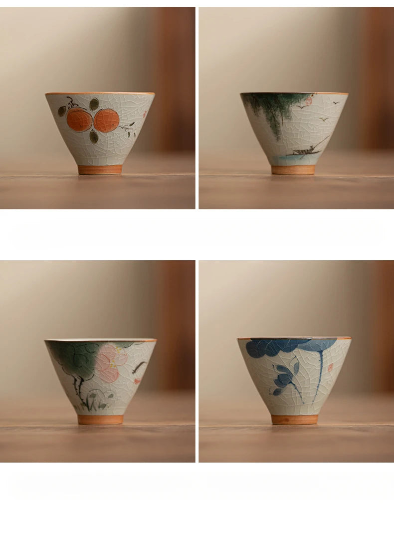 Durable Hand-painted Ceramic Hat And Cup