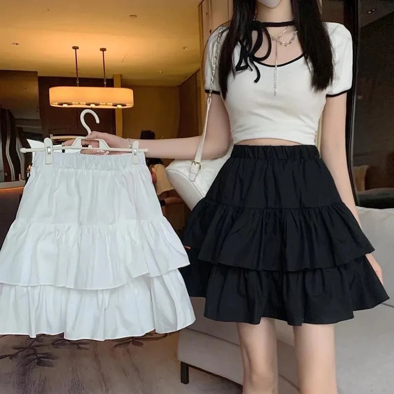Pleated A-Line Skirt