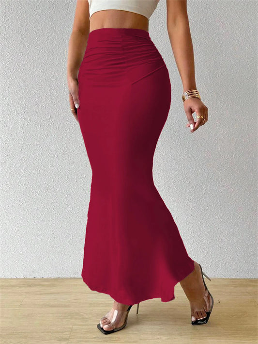 Slim Fishtail Skirt  Elegant High Waist