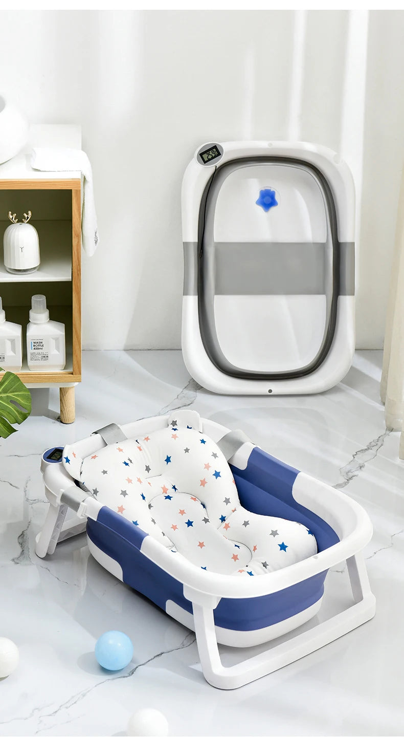 Real-time Temperature Silicone Baby Take A Bath Bathtub