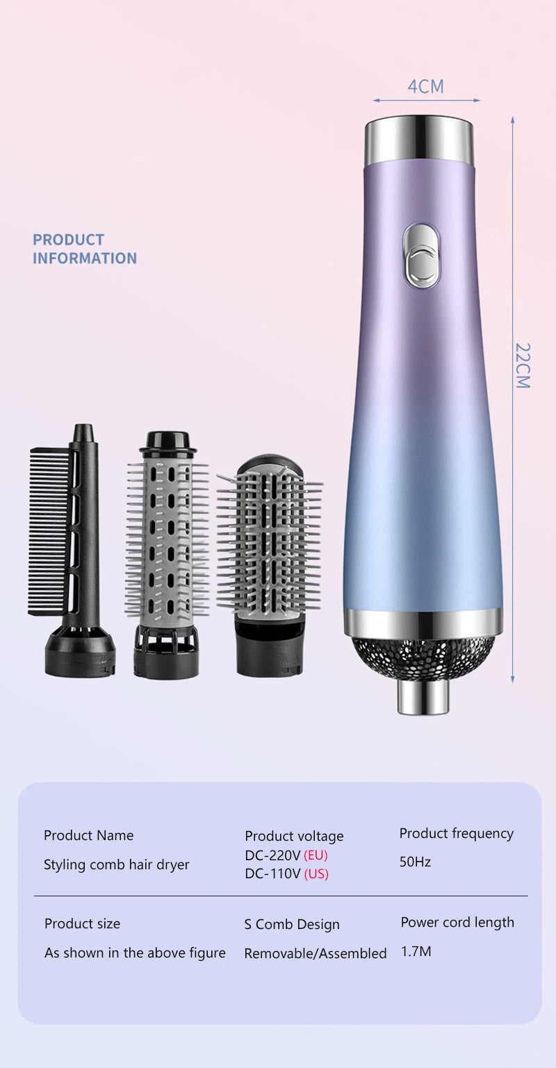 Hair Dryer Portable Comb lonic Hair Straightening Brush