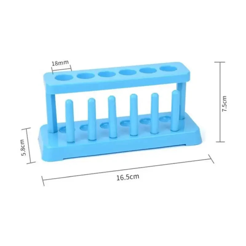 Lab School Supplies Red Plastic Test Tube Rack 6 Holes Holder Support