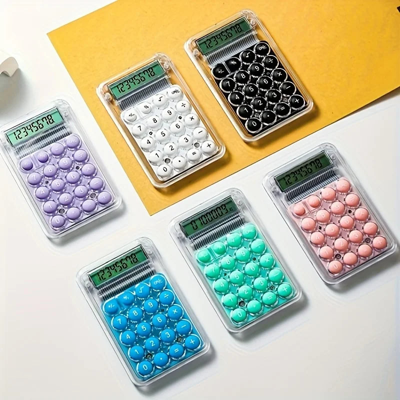 1Pcs Student Calculator LCD Display Large ScreenSiicone Buttons 8-digit