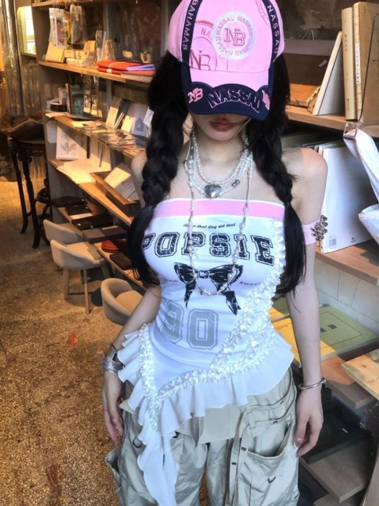 Vest Fashion Irregular Summer Camis Y2k Tops