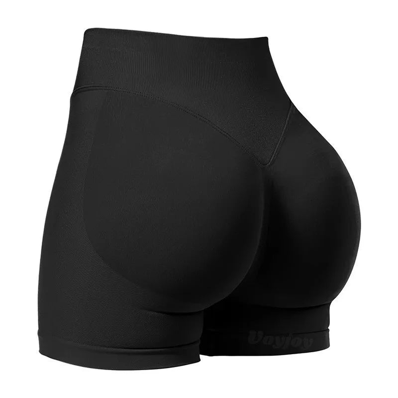 Women's High-Waisted Seamless Fitness Shorts