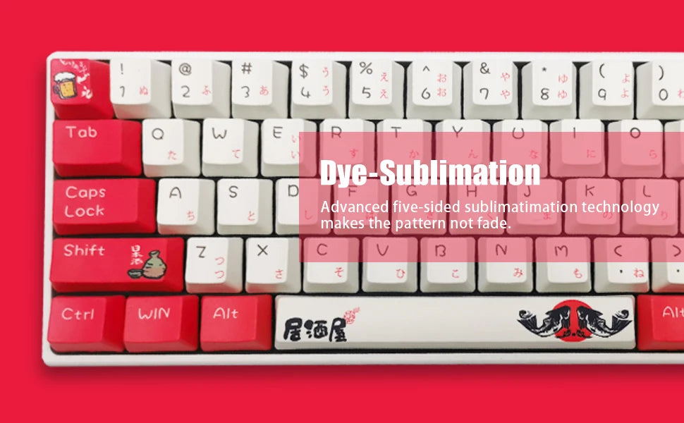 OEM Profile Japanese Style Key Caps for Cherry Mx Gateron Switch Mechanical Keyboard