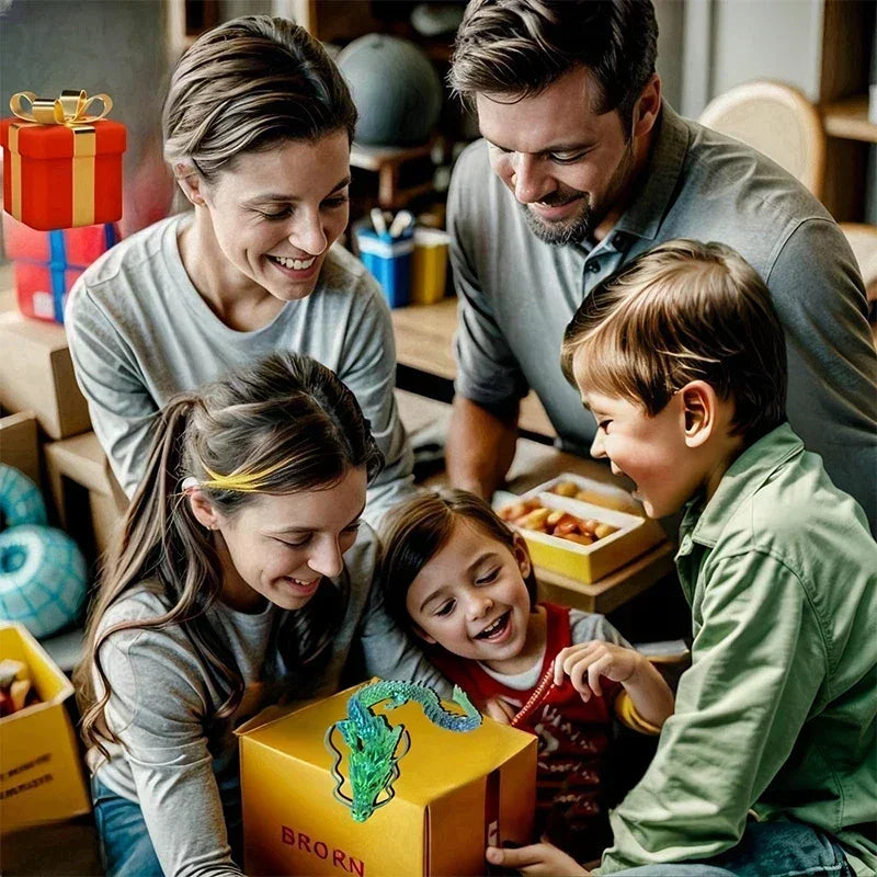 3D Printed Dragon Ornaments Luminous Chinese Long Flexible Articulated