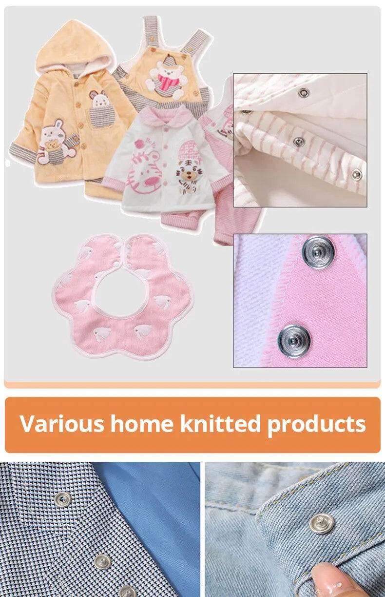 Snap Button Kit With Hand Pressure Pliers 50pcs Snaps