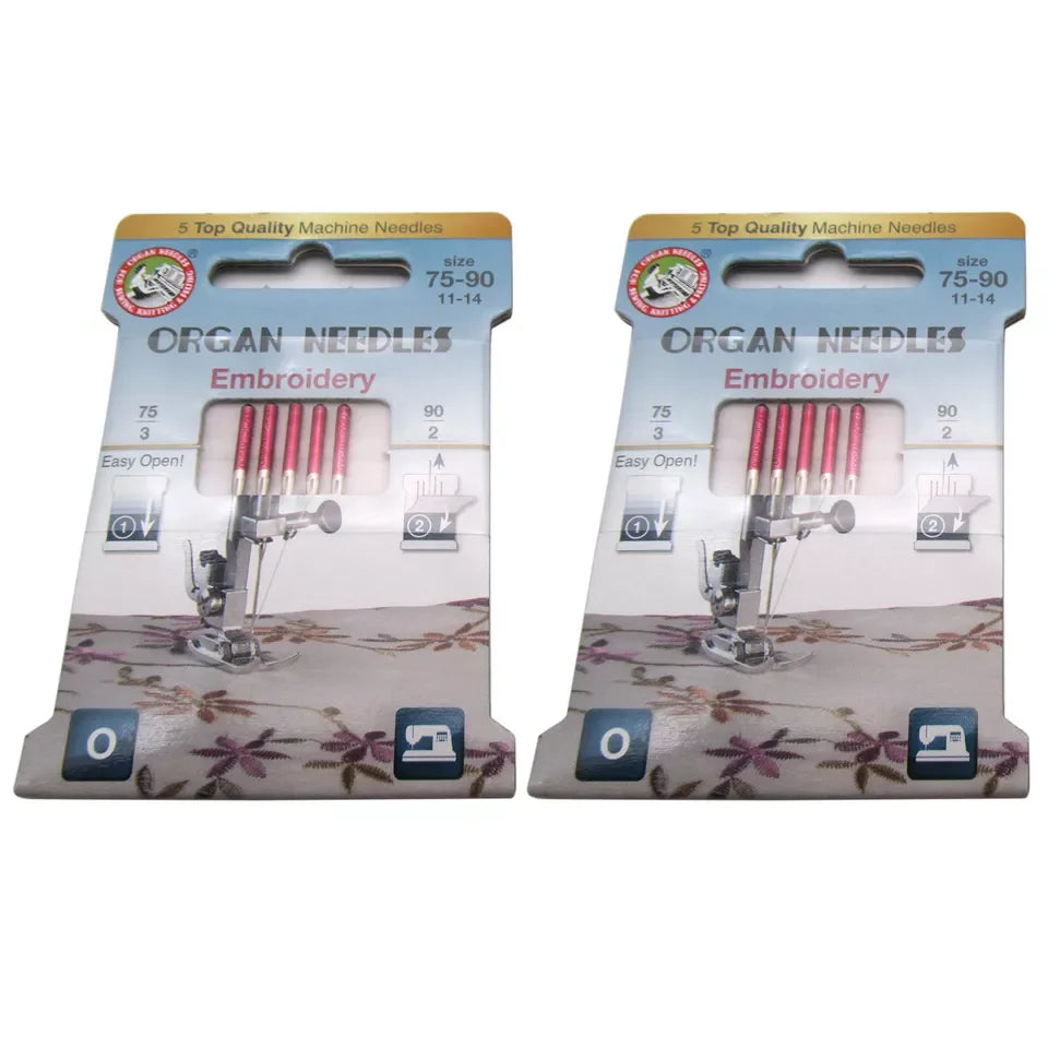 10PCS Organ 130/705H Super Stretch/Quilting/Embroidery/Jeans/Leather Sewing Needle