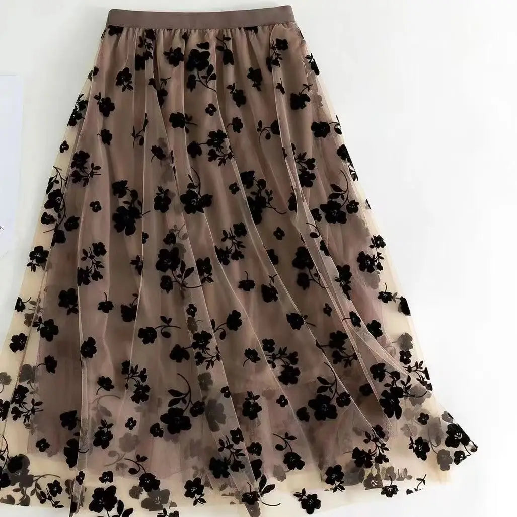 Loose Midi Tulle Skirt