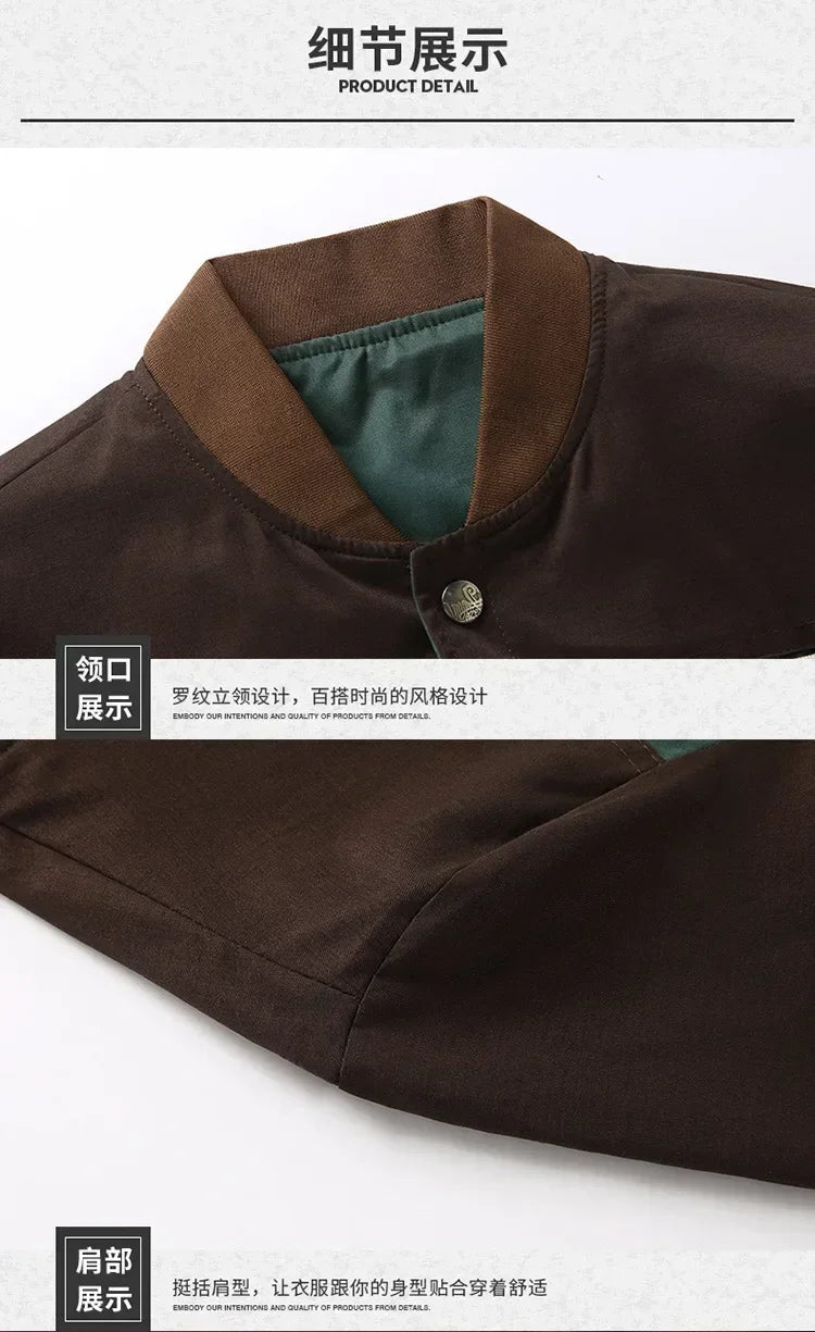 Men Business Casual Retro Jacket Japanese Trendy Fashion All-match