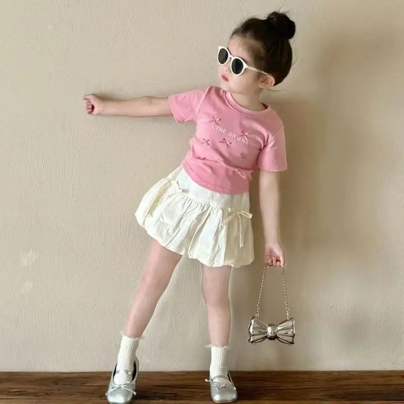 Baby Clothes Set Girls Bow Blouse Suit