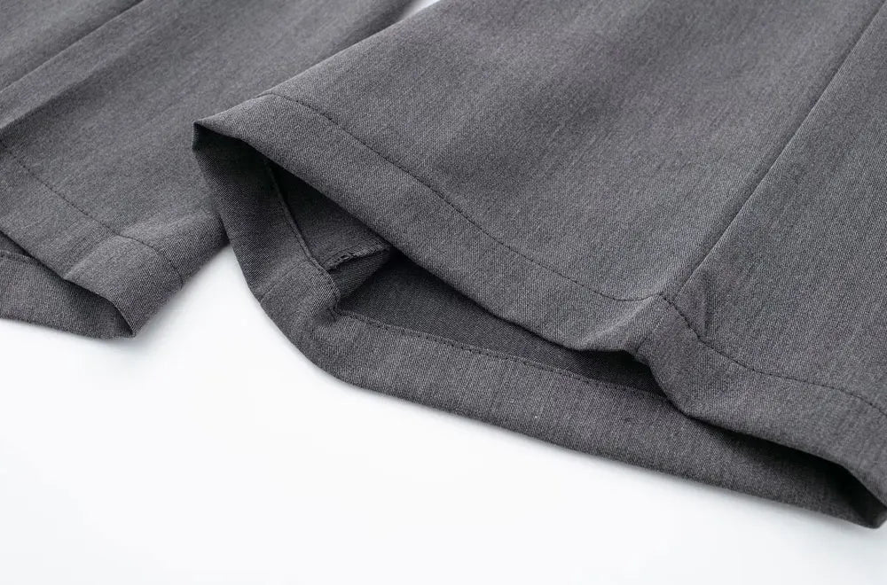 Vintage High Waist Zipper Fly Female Trousers