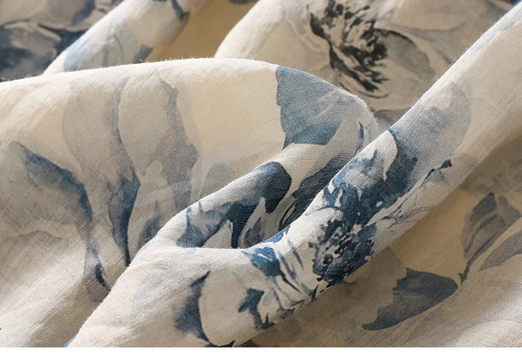 Casual Loose Print V Neck Short Sleeve