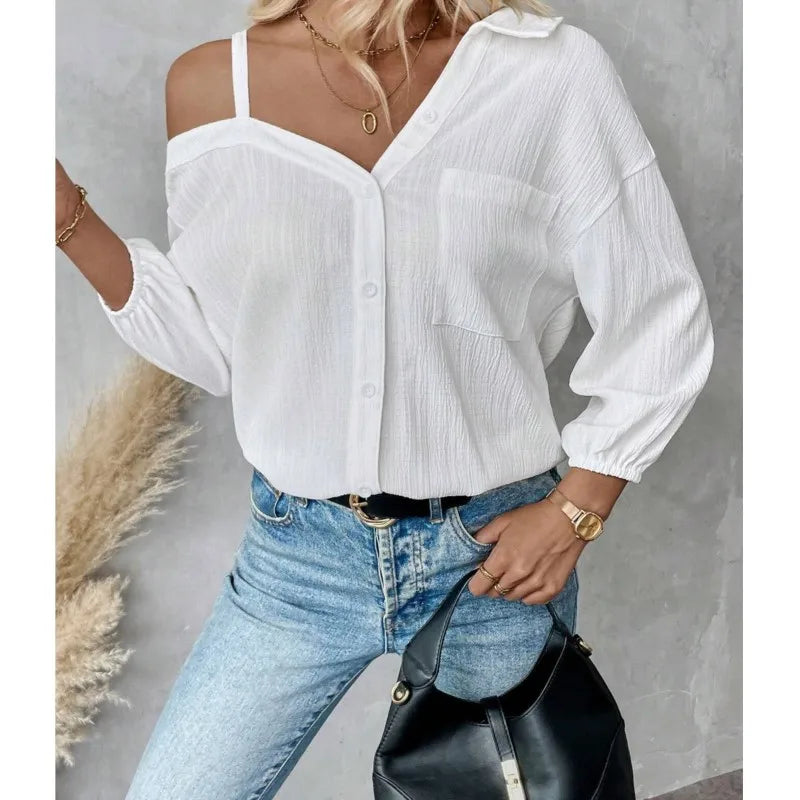 Cardigan Texture Casual Shirts For Women Clothes