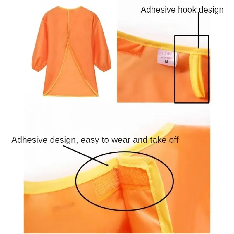 New Baby Boy Girl Feeding Bibs Long Sleeve Apron Waterproof