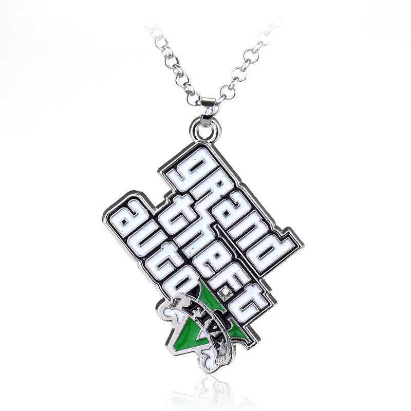 Fashion Jewelry PS4 GTA 5 Keychain Grand Theft Auto V Keyring car pendant Accessories