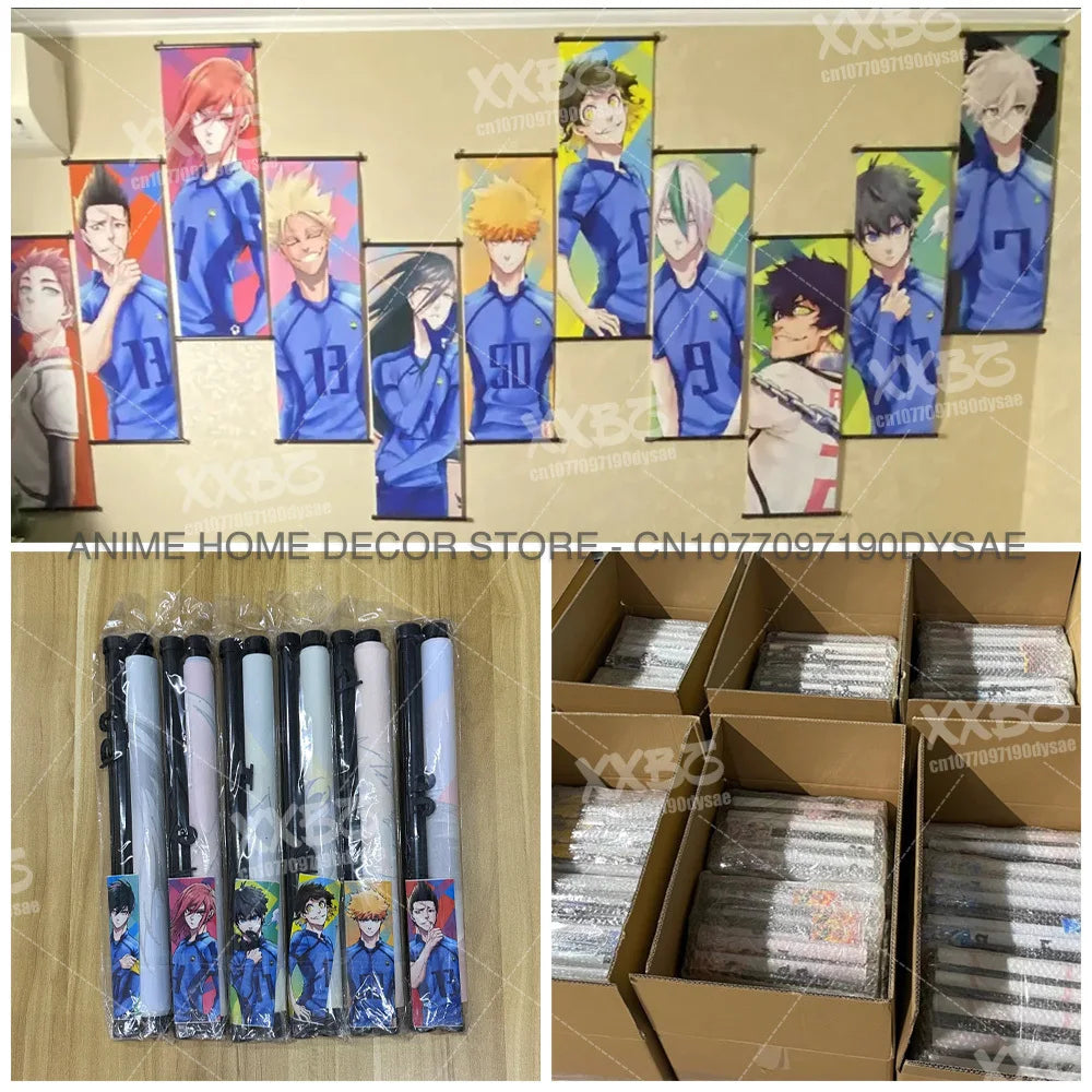 Demon Slayer Poster Kamado Tanjirou Scroll Picture Nezuko Hanging Painting Kanroji Mitsuri Wall Art Anime Uzui Tengen Home Decor