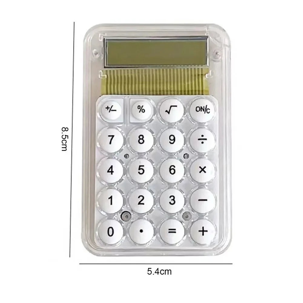 1Pcs Student Calculator LCD Display Large ScreenSiicone Buttons 8-digit