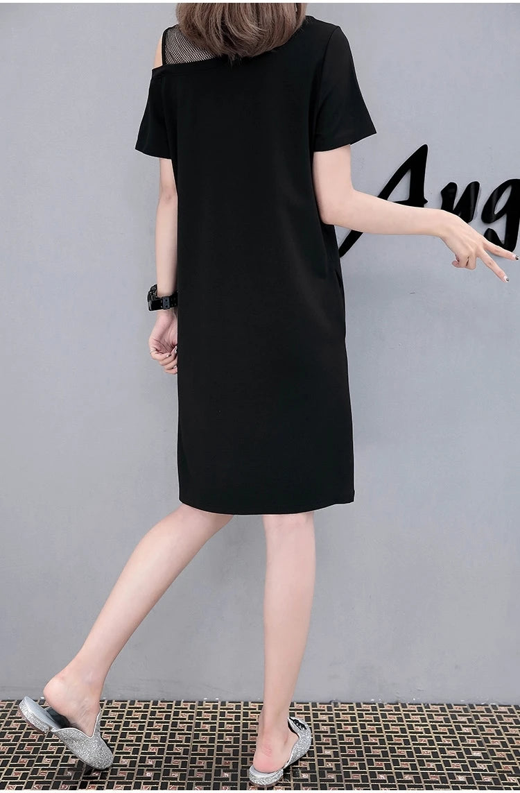 Midi Dress Short Sleeve Summer Stylish Gauze Off Shoulder