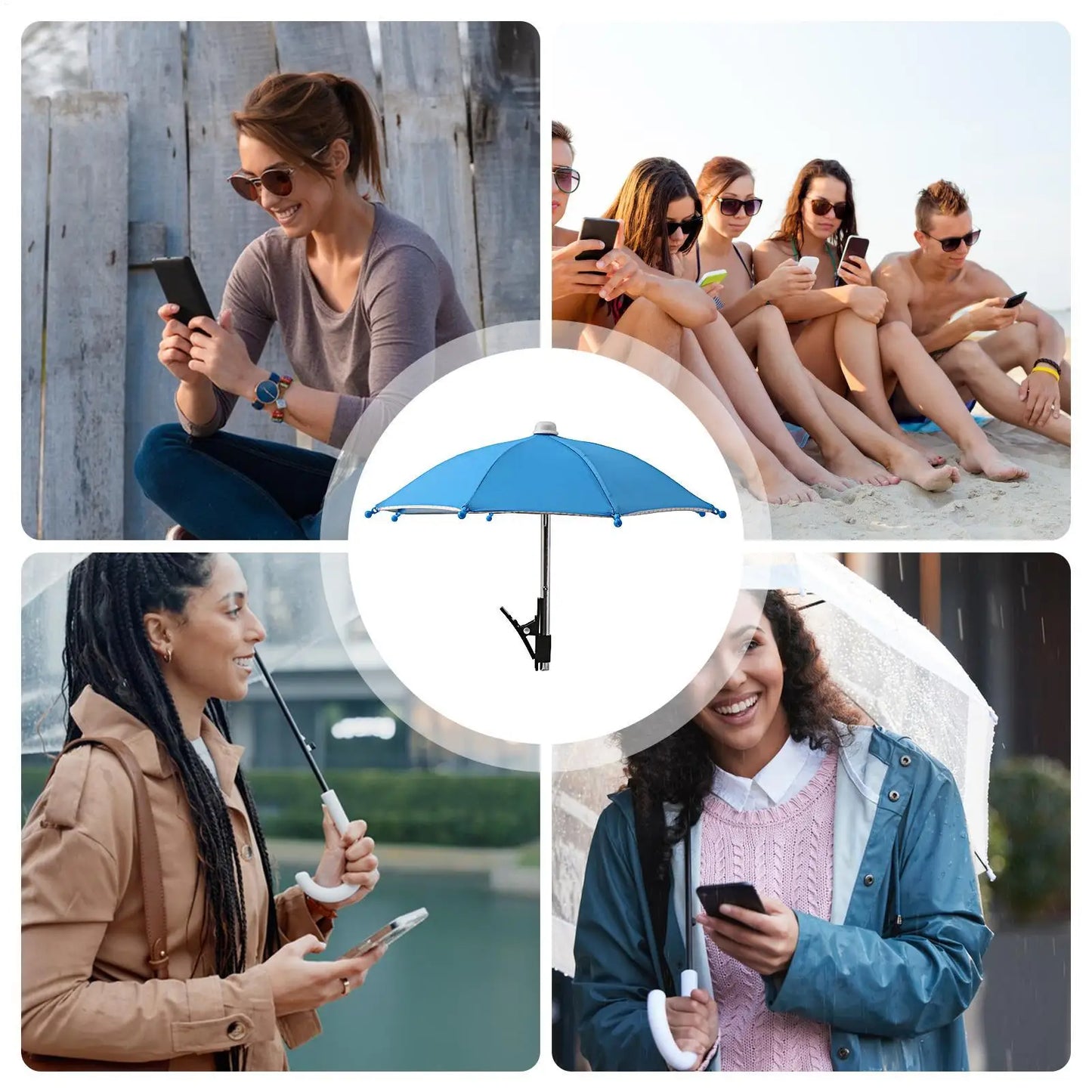 Cell Phone Umbrella Sun Protection Phone Clip