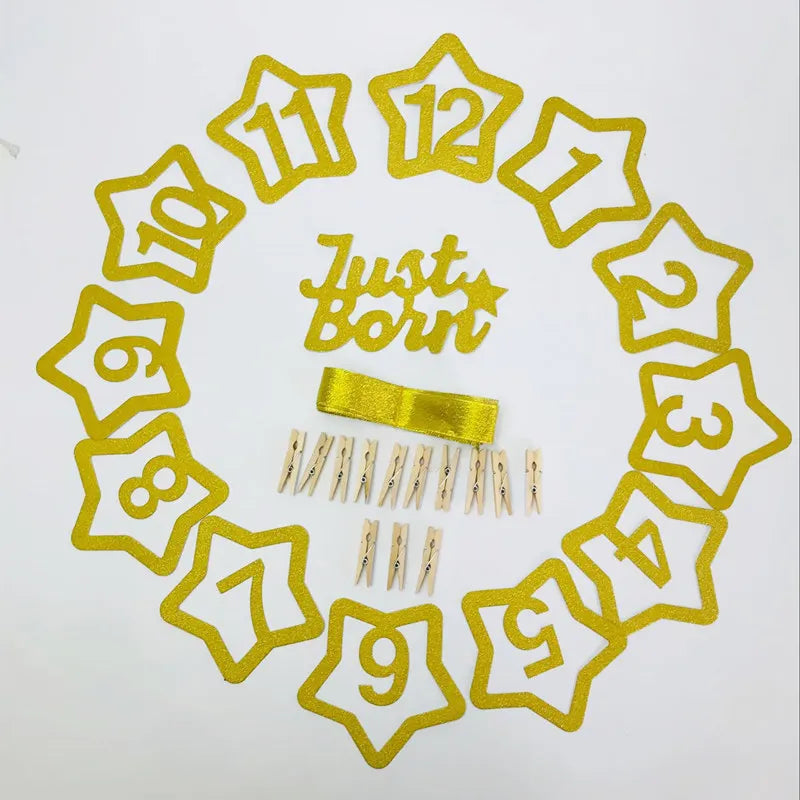 Baby 1st Birthday 12 Months Photo Frame Banner