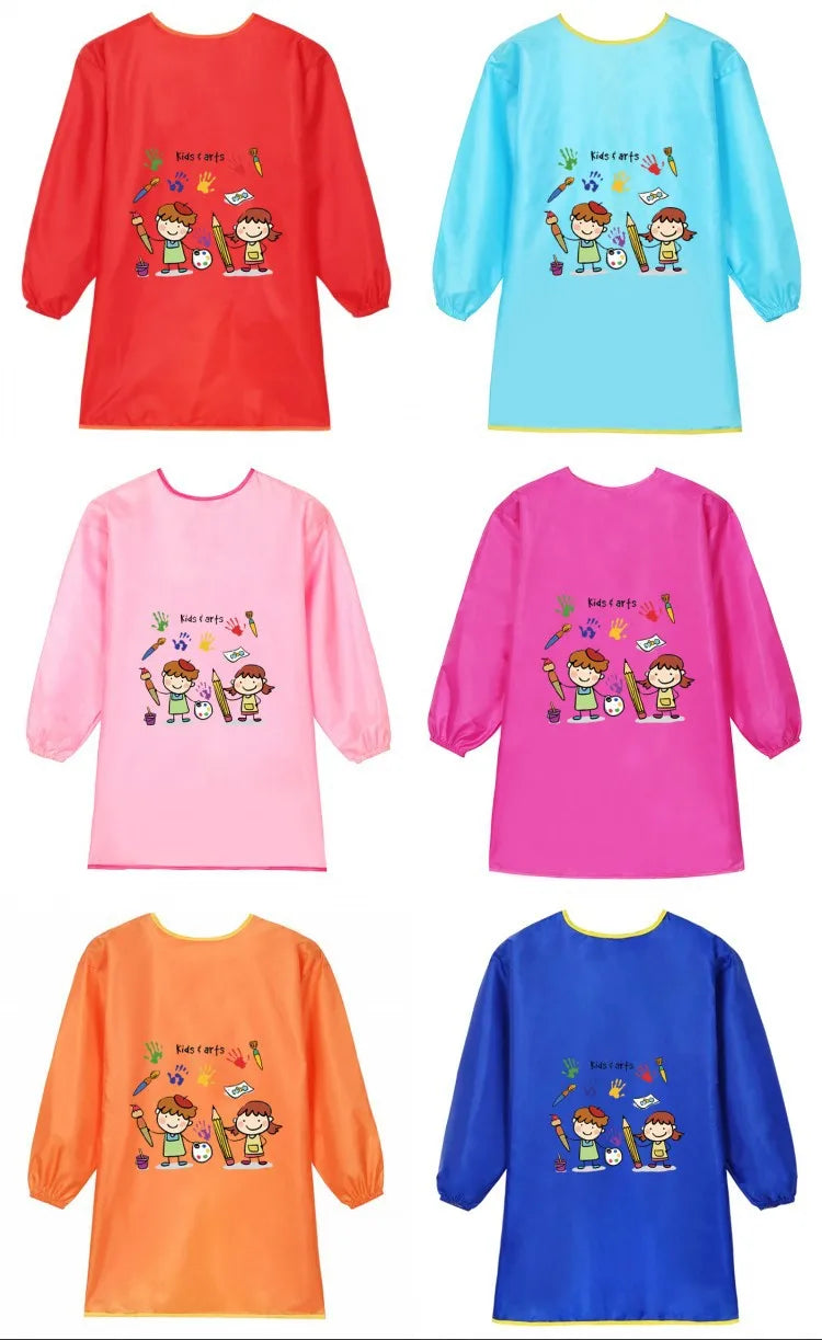 New Baby Boy Girl Feeding Bibs Long Sleeve Apron Waterproof