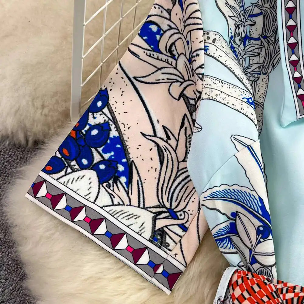 Short Sleeve Floral Print Sheath Bodycon Pencil Short Dress Shirt