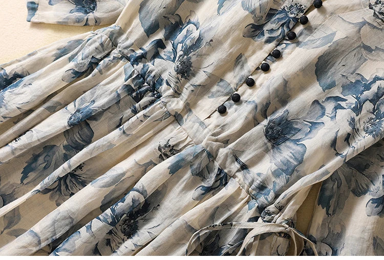 Casual Loose Print V Neck Short Sleeve