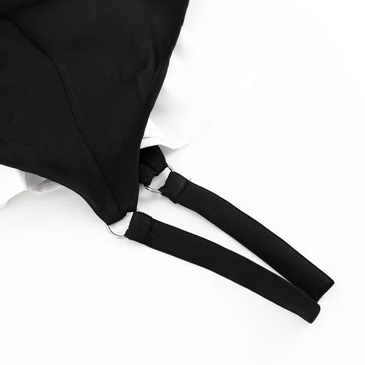 Autumn Long Sleeve Pullover Black and White