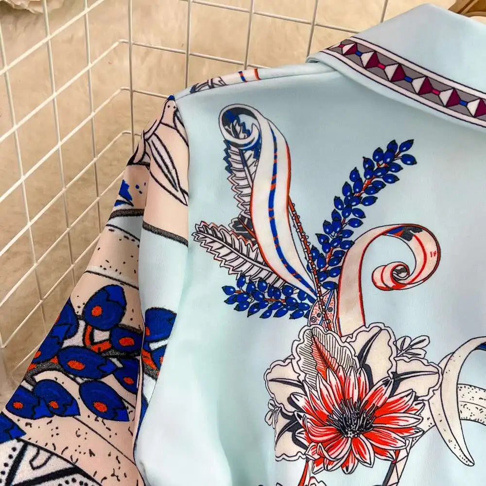 Short Sleeve Floral Print Sheath Bodycon Pencil Short Dress Shirt