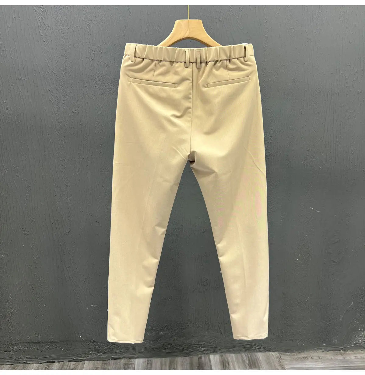 Business Casual All Match Suit Pants Formal Strecth Solid Straight Slim Trousers