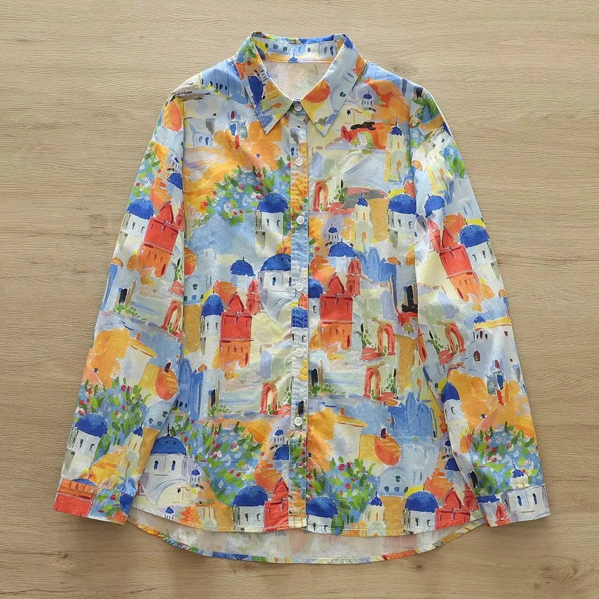 Printed Shirts Cotton Casual Blouses and Tops