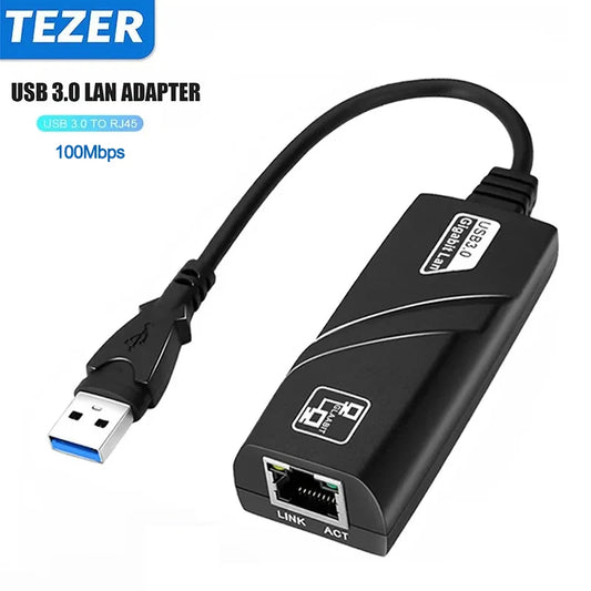 USB 3.0 To Rj45 Lan Ethernet Wired Adapter 10/100Mbps
