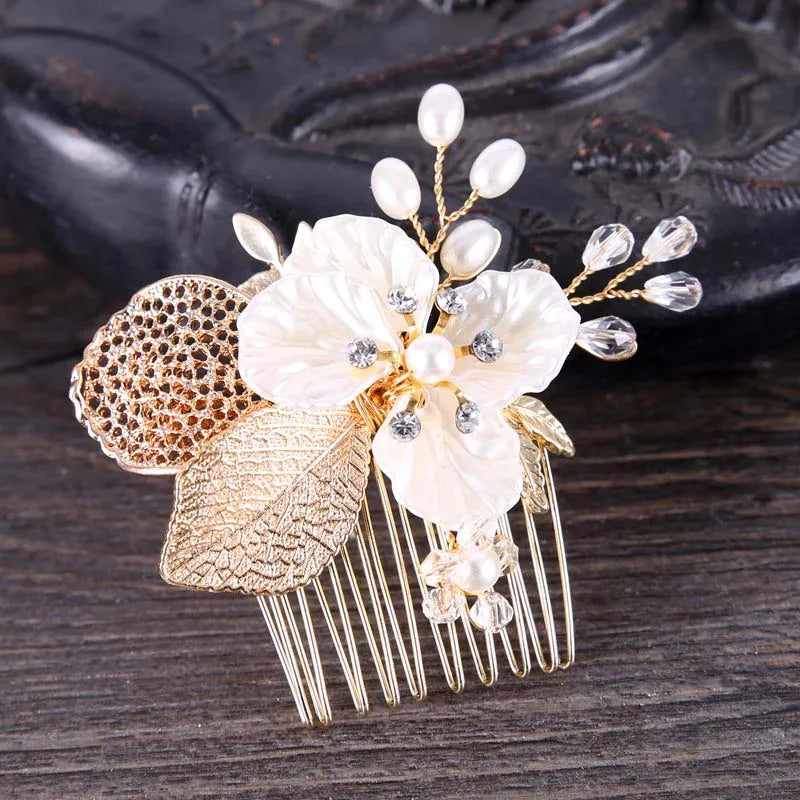 Wedding Hair Accessories Flower Hair Clips Hairpin Crystal Bride Headdress