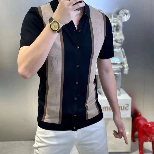 Men's Clothing Premium Short Sleeve Shirt Summer New Slim Fit