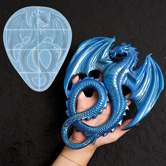 Large Flying Dragon Uv Epoxy Molds Creative 3D Realistic Dragon
