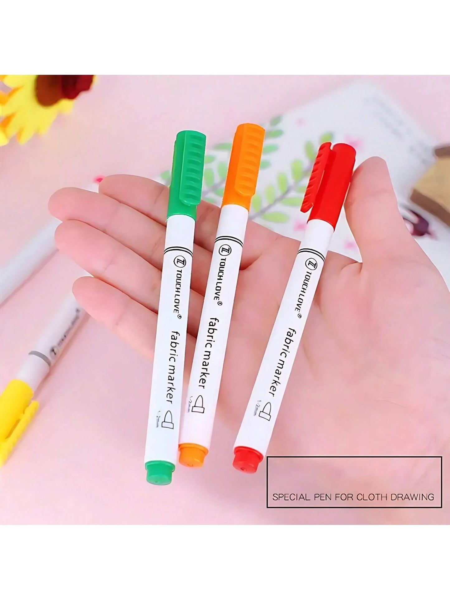8pcs Waterproof Color Fabric Textile Marker Pen For T Shirt Shoes Clothes