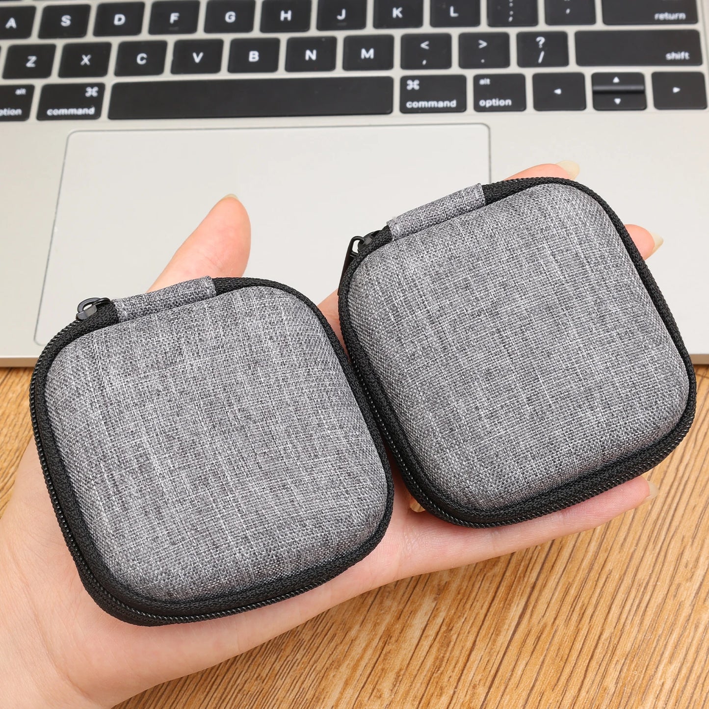 Leather EVA Digital Accessories Storage Bag