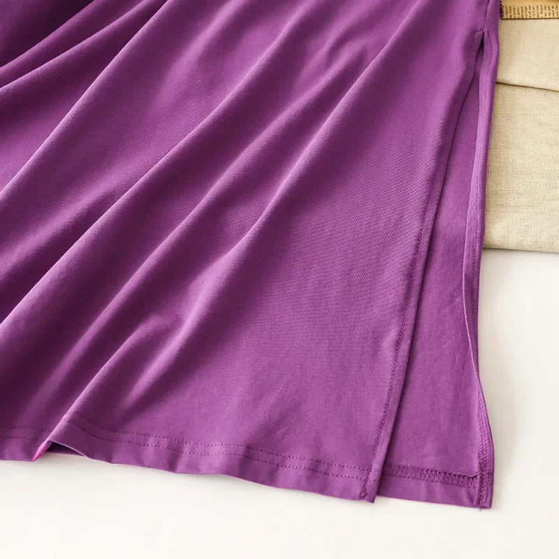 Round Neck Soild Maxi Party Dresses