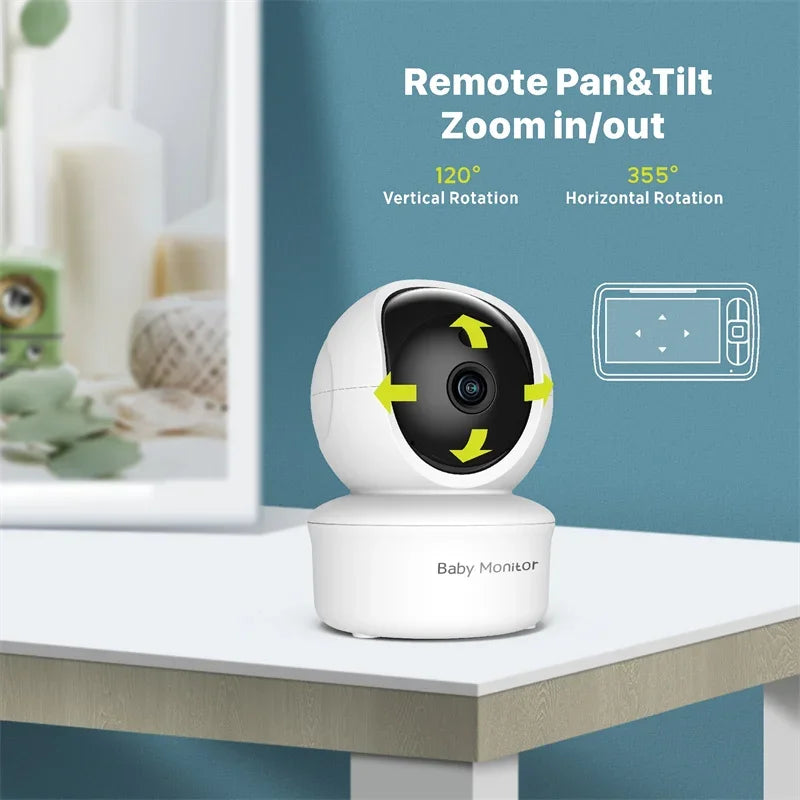 Babystar 5inch Video Baby Monitor with Remote Pan